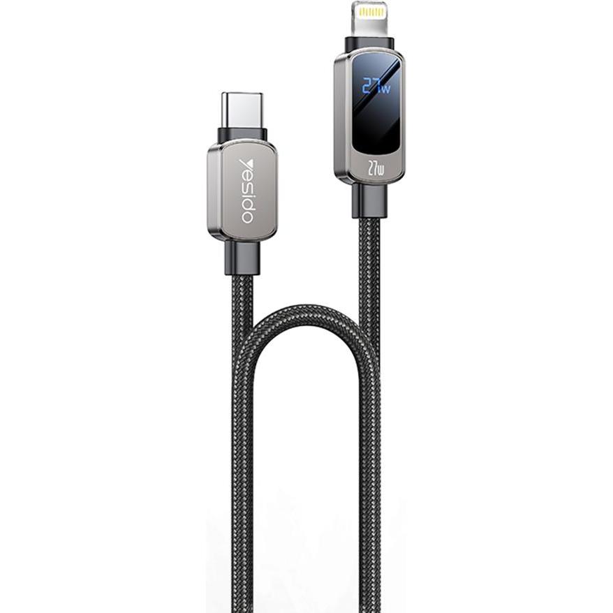 Yesido Cavo da USB-C a USB-C CA180, 27W, 2.4A, 1.2m, nero (1.20 m, 27 W), Cavo USB
