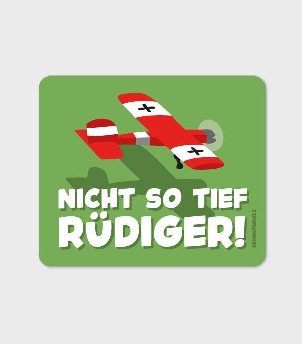 GermanMemes Nicht so tief Rüdiger! Sticker
