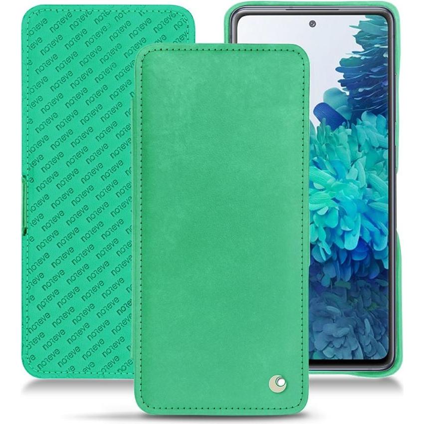 Noreve Lederschutzhülle horizontal (Samsung Galaxy S20 FE), Smartphone Hülle, Grün