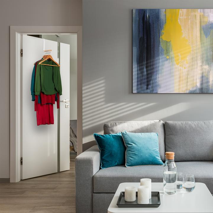 Actual product image Relaxdays Door coat rack foldable