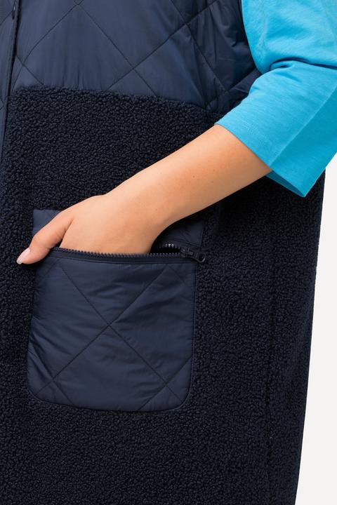 Produktbild Ulla Popken Teddyweste, Teddyfleece, Stehkragen, Zipptaschen (42, 44)