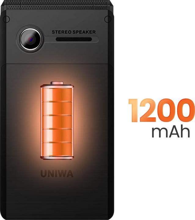 Produktbild Avizar Klapphandy mit 2 Bildschirmen Akku 1200mAh Dual-SIM (2.80")