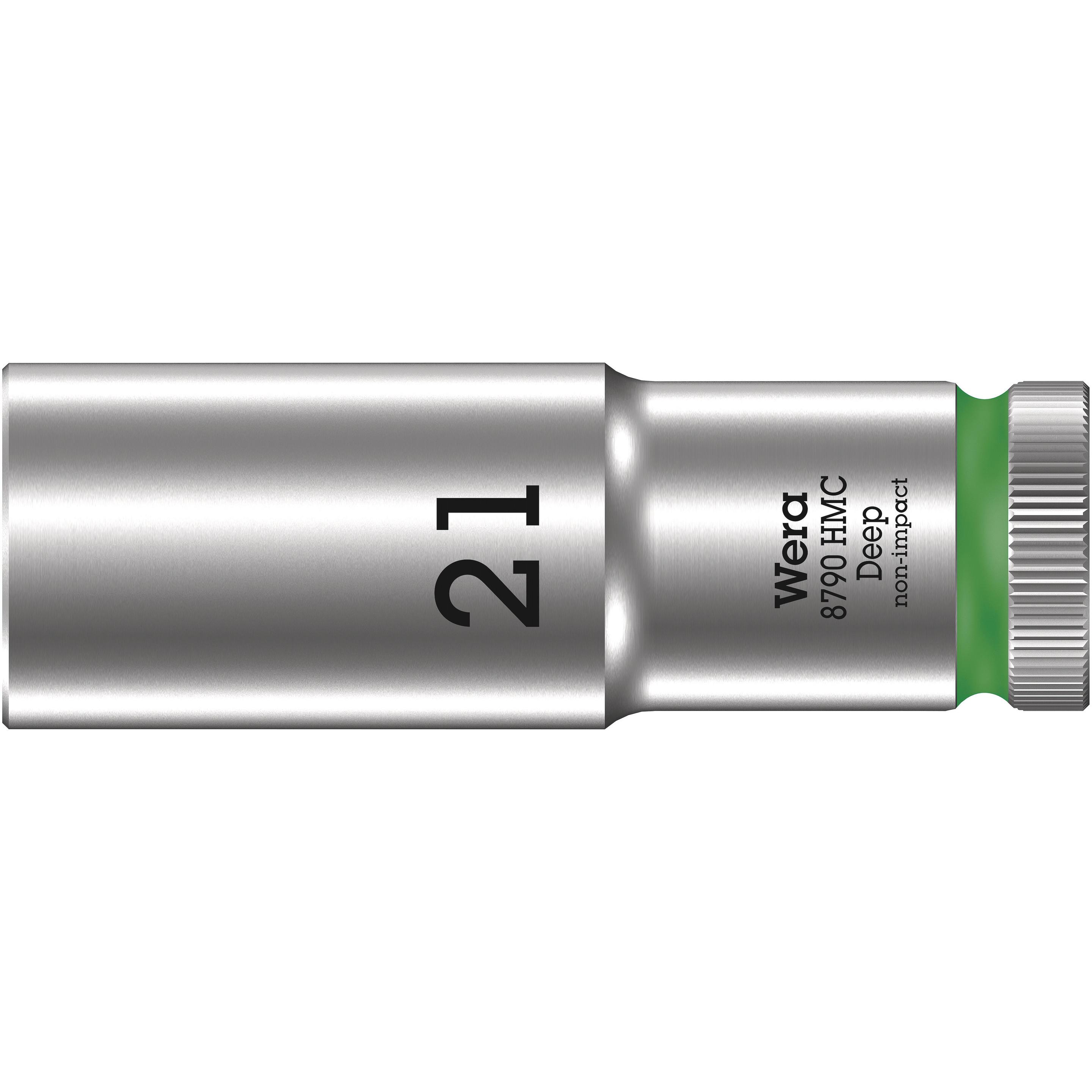 Wera, Steckschlüssel + Stecknuss, 8790 HMC Deep 21,0 (21 mm)