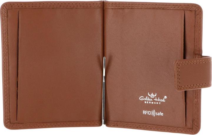 Actual product image Golden Head Polo Geldbörse RFID Schutz Leder 10 cm Geldscheinklammer