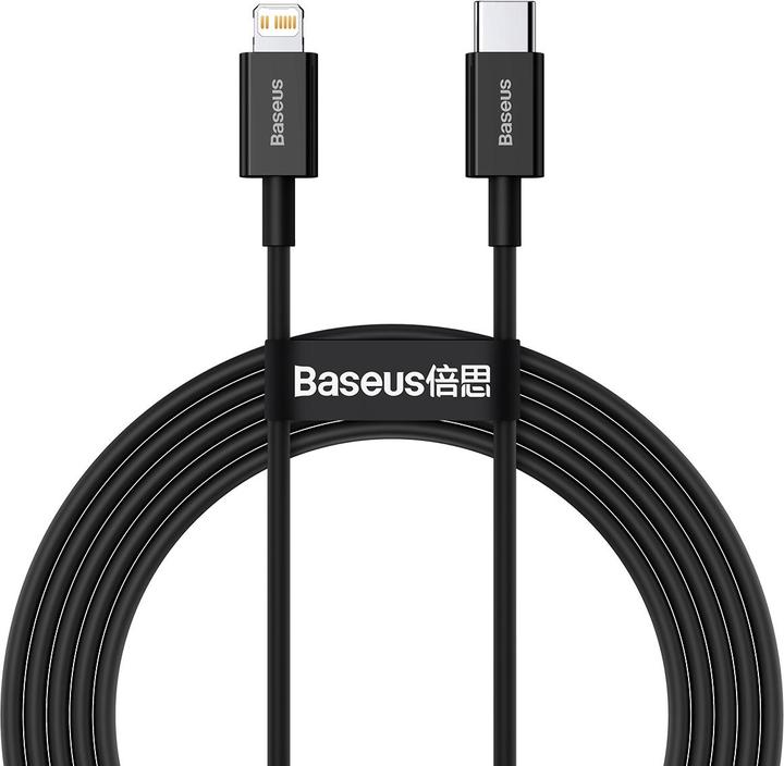 Productafbeelding Baseus Superior Serie Kabel USB-C naar iP, 20W, PD, 2m (zwart) (2 m, USB 2.0, 20 W)