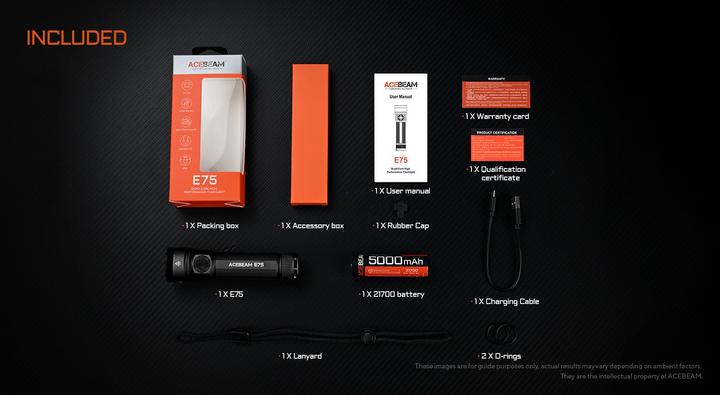 Actual product image AceBeam E75 (12.90 cm, 3000 lm)