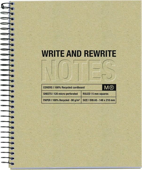 Actual product image Miquelrius Message Notebook (A5, Checked, Hardcover)