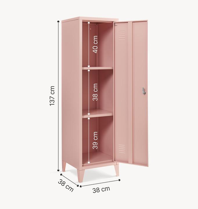 Actual product image En.Casa Einzelspind Kurikka 137x38x38 cm Peachy Beige (38 x 38 x 137 cm)