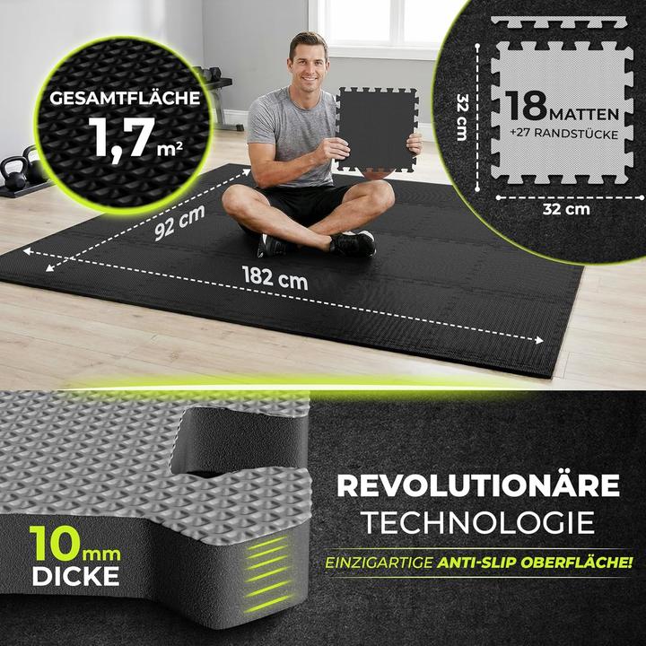 Produktbild BeMaxx Antislipx Schutzmatten Puzzlematte-Set (1 cm)