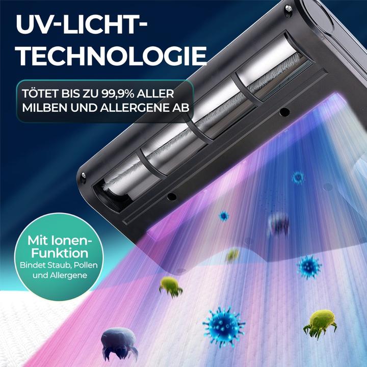 Produktbild KLAMER Milbenstaubsauger mit UV-Licht, Leistungsstarker 18kPa & 450W Milbensauger mit Milben-Se…