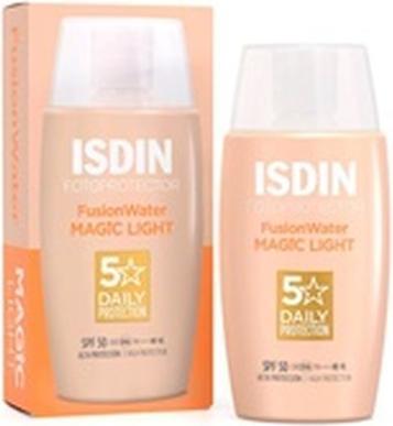 Actual product image Isdin Fusion Water Farbe Light (Sun cream face, SPF 50, 50 ml, 76 g)
