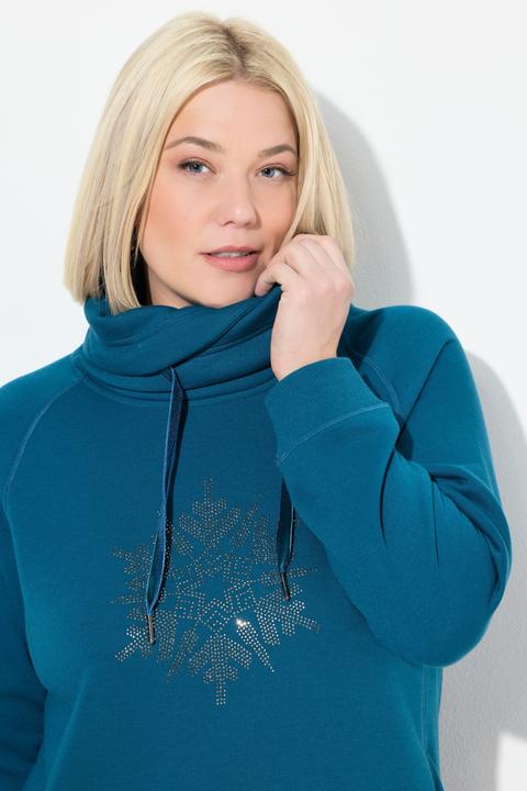 Produktbild Ulla Popken Sweatshirt, Schneeflocke, Stehkragen, Langarm (42)