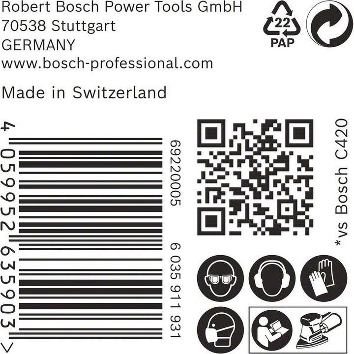 Produktbild Bosch Professional Zubehör EXPERT C470 Schleifpapier, 100 x 150 mm, G 40, 50 Stück (40)