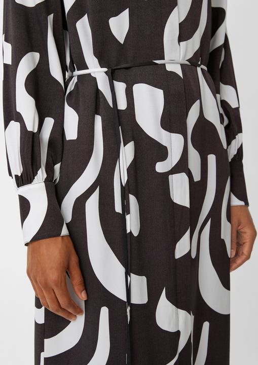 Image du produit Comma Kleid Twill-Kleid mit Stoffgürtel (38)