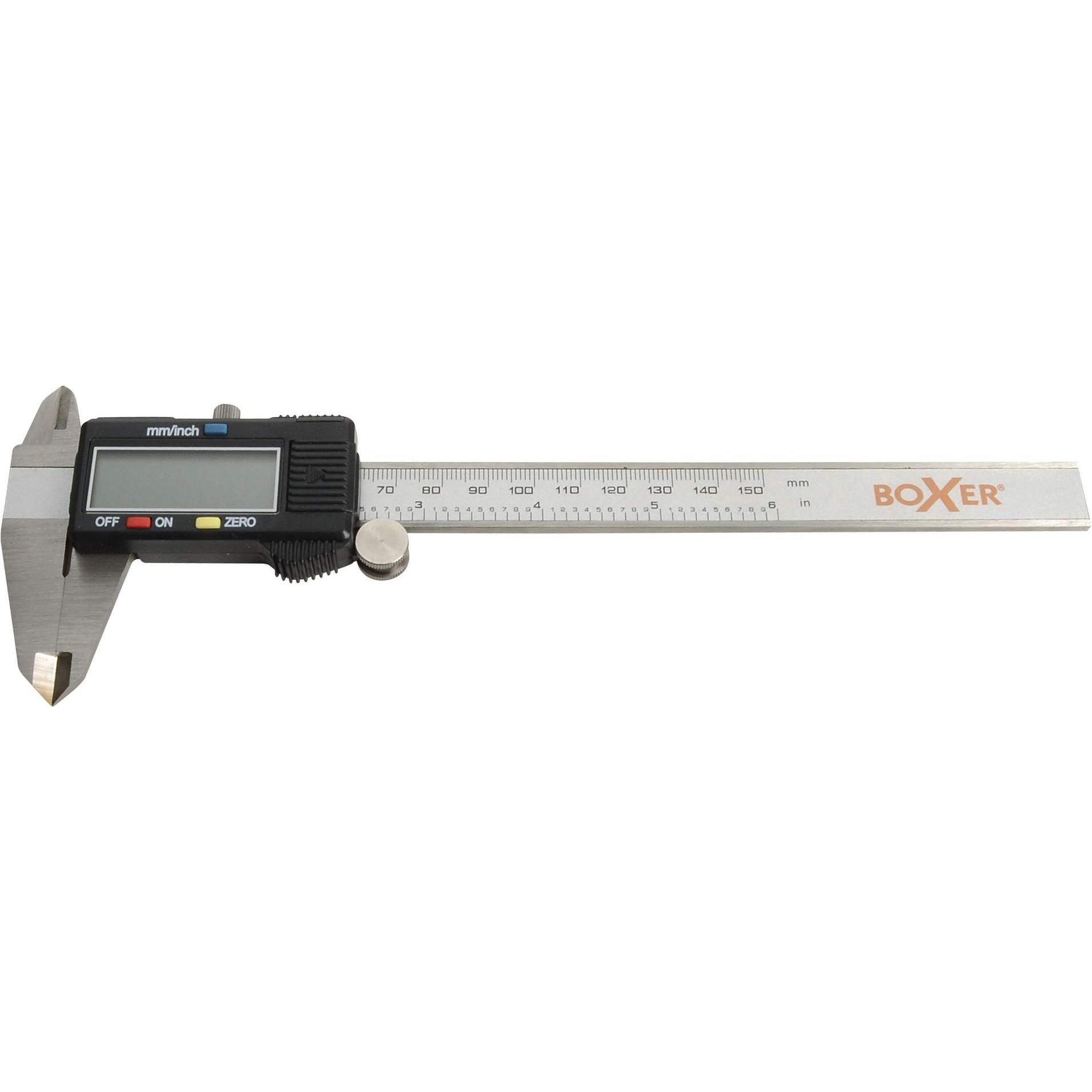Boxer, Zange, Digitaler Rechenschieber mit LCD-Anzeige 0 - 150 mm aus Edelstahl