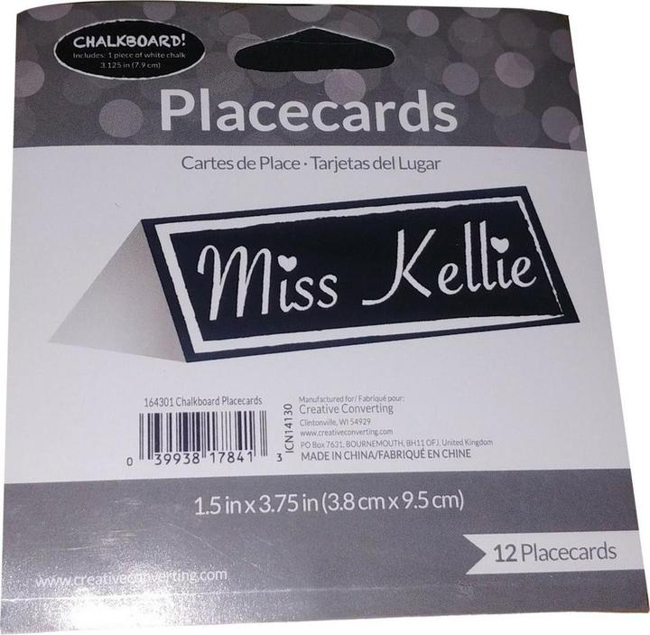 Produktbild Creative Party Tafel Tischkarten Miss Kellie Papier 12erPack (12 Stk.)