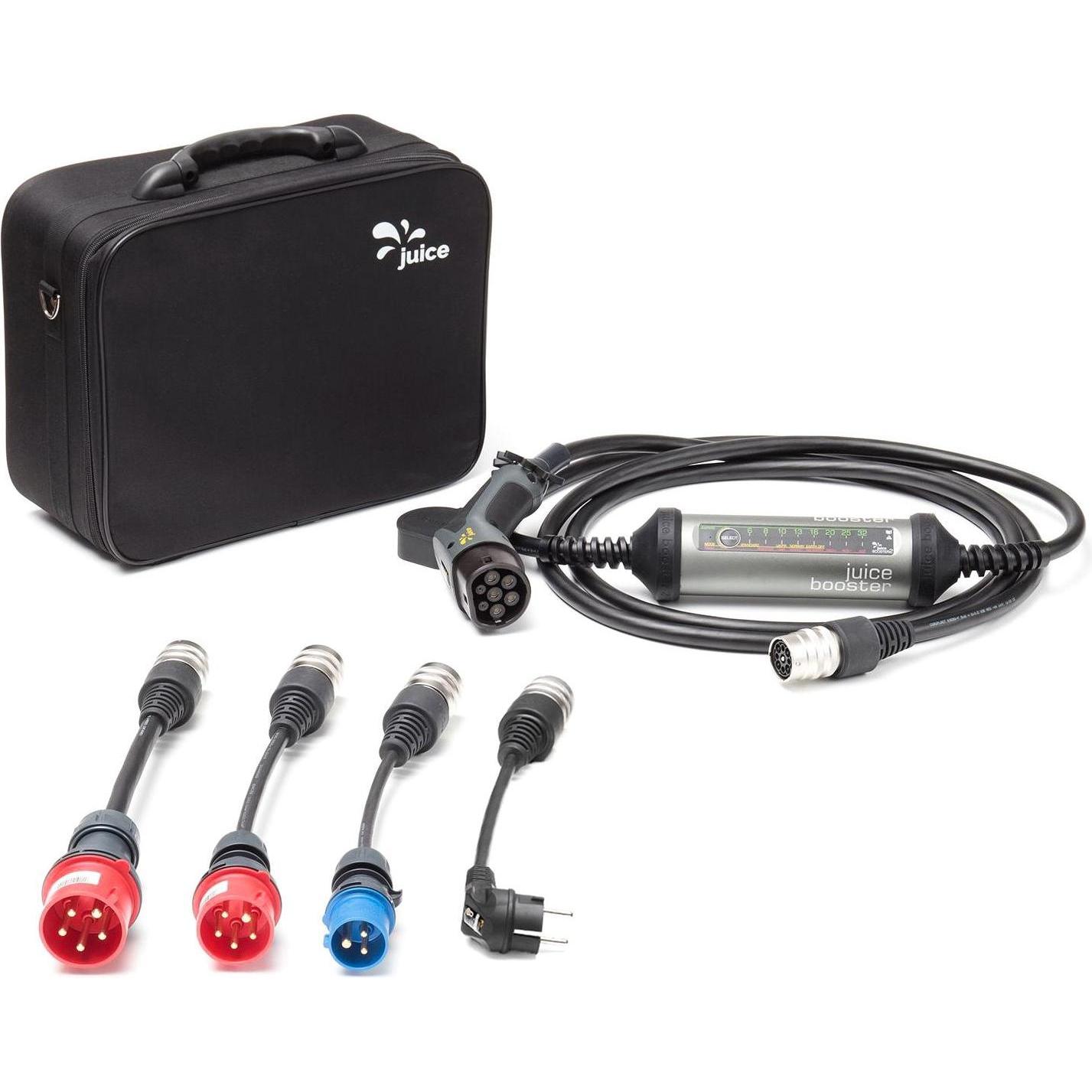 Juice Technology, Elektroauto Ladestation, Juice Booster 2 EU Traveller Set (Typ 2, 22 kW, 32 A, CEE32 rot, CEE16 rot, C...