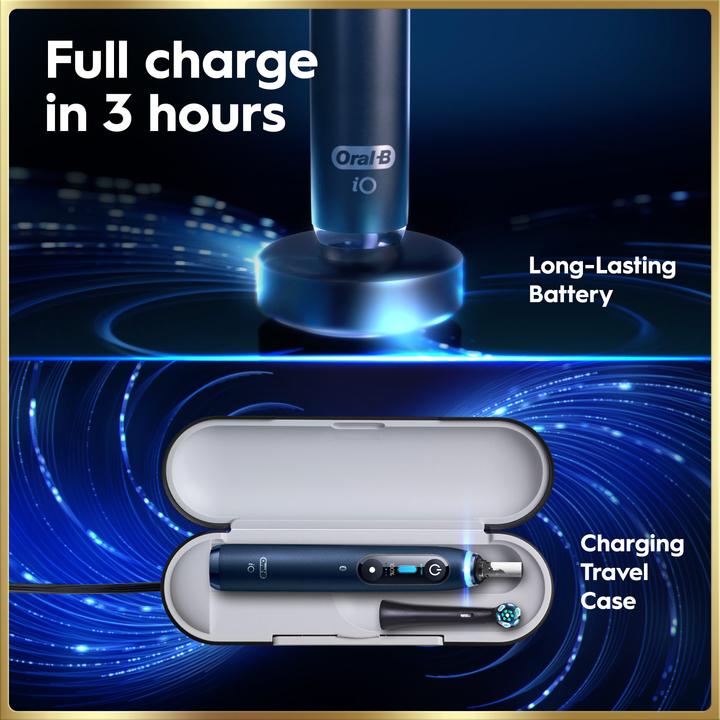 Immagine prodotto Oral-B Oral B - iO9 Electric Toothbrush - Sapphire Blue - 2 Brush Head, Charging Travel Case