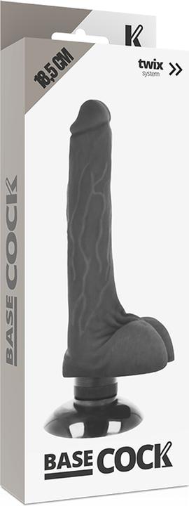 Produktbild Basecock REALISTIC VIBRATOR 2-1 SCHWARZ 18.5CM