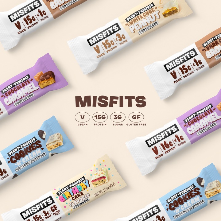 Produktbild Misfits Plant-Powered Chocolate Speculoos Protein Bar (Schokolade, Kuchen, Kakao, Spekulatius, 1 Stk., 45 g)
