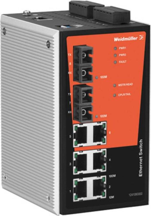 Weidmüller Switch Top-hat rail 6x10/100Mbps 1241080000 (6 ports)