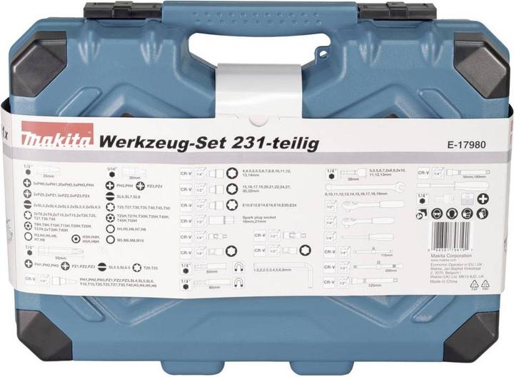 Immagine prodotto Makita Set di attrezzi manuali (231 pezzi)