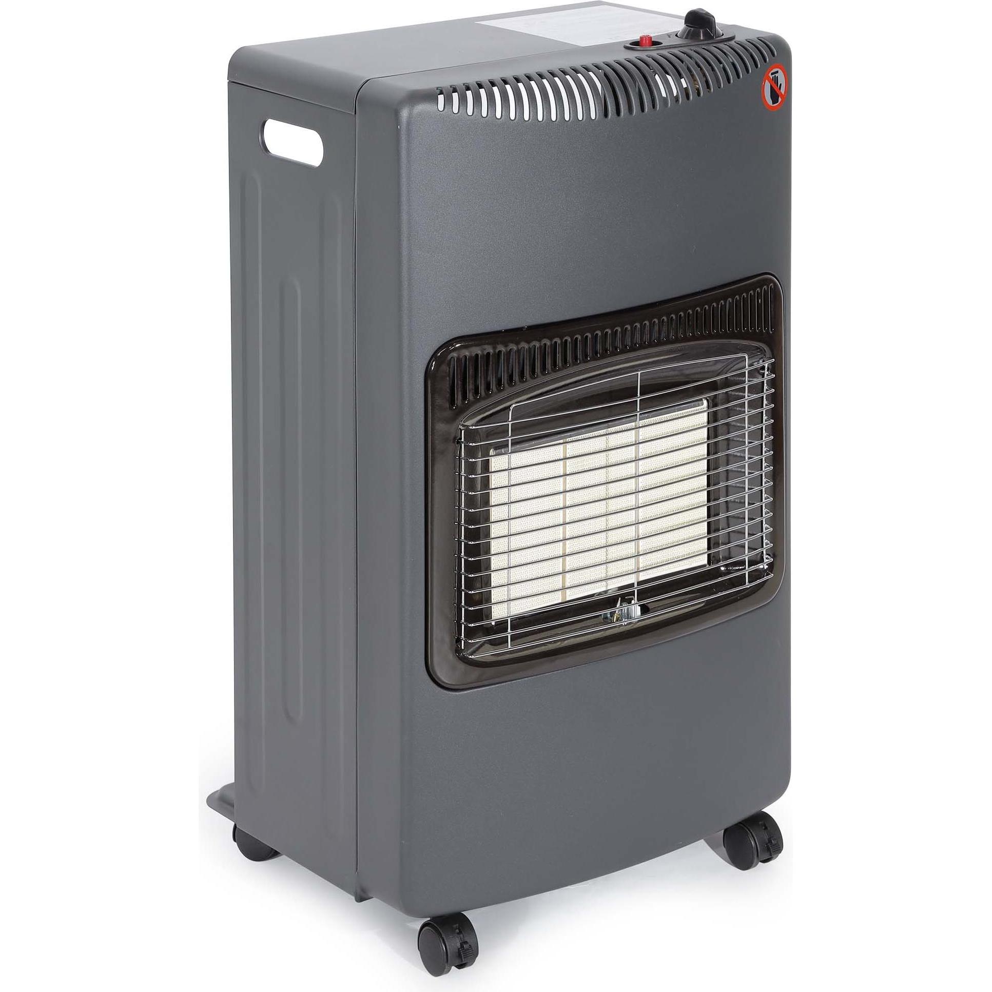 Wiltec mobile Gasheizung 4,2kW Gasheizstrahler 42x36x73cm Heizstrahler Innenraum, Heizstrahler, Schwarz