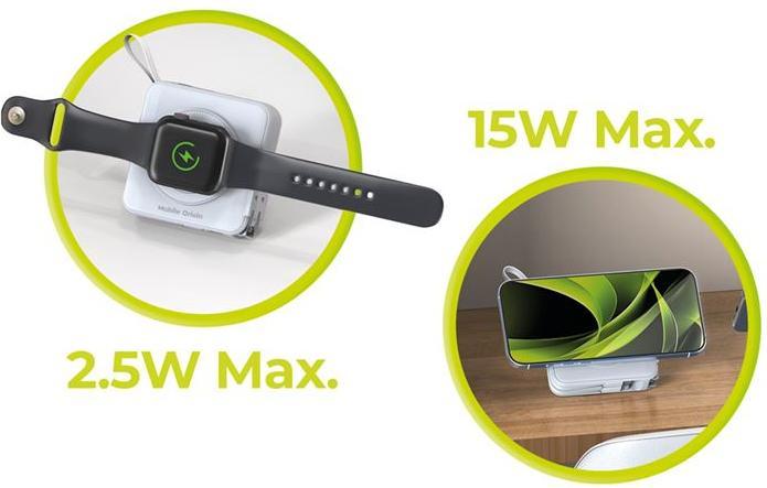 Image du produit Mobile Origin Powerbank & Travel Charger Lightning/USB-C Cable MagSafe/AW/iPhone Compatible white Powerbank -... (10000 mAh)