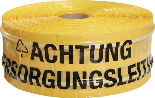 Produktbild Multicoll Trassenwarnband Aufdruck Achtung Versorgungsleitung B.150mm L.250m gelb