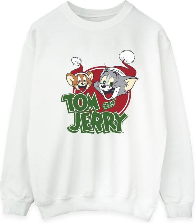 Actual product image Tom & Jerry Mens Christmas Hat Logo Sweatshirt (3XL)