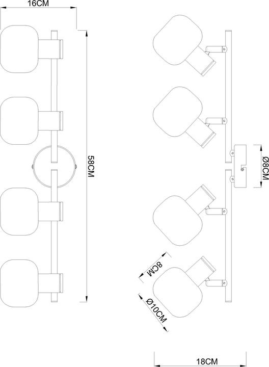 Actual product image Globo Spotlight Pallo colors 4xE14 (E14)