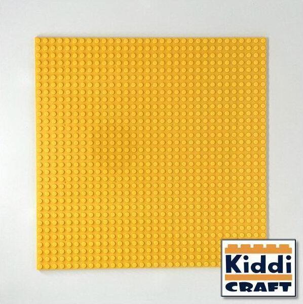 Actual product image Kiddicraft Stackable baseplate 32 x 32 studs (25.5 x 25.5cm) Yellow