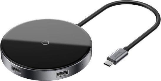 Produktbild Baseus Mirror series Qi charger and USB-C hub with HDMI 2xUSB 2.0 1xUSB 3.0 and PD USB hub - (USB-C, 3 Ports)