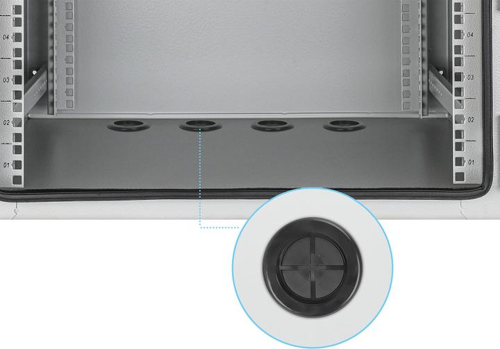 Actual product image Intellinet Industrial IP55 19" wall-mounted distributor with integrated fans, 9 U (9 RU, 19 inch rack)