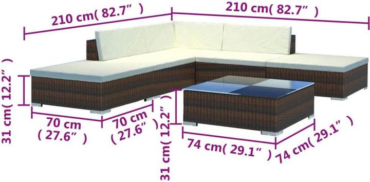 Actual product image vidaXL Garten Lounge