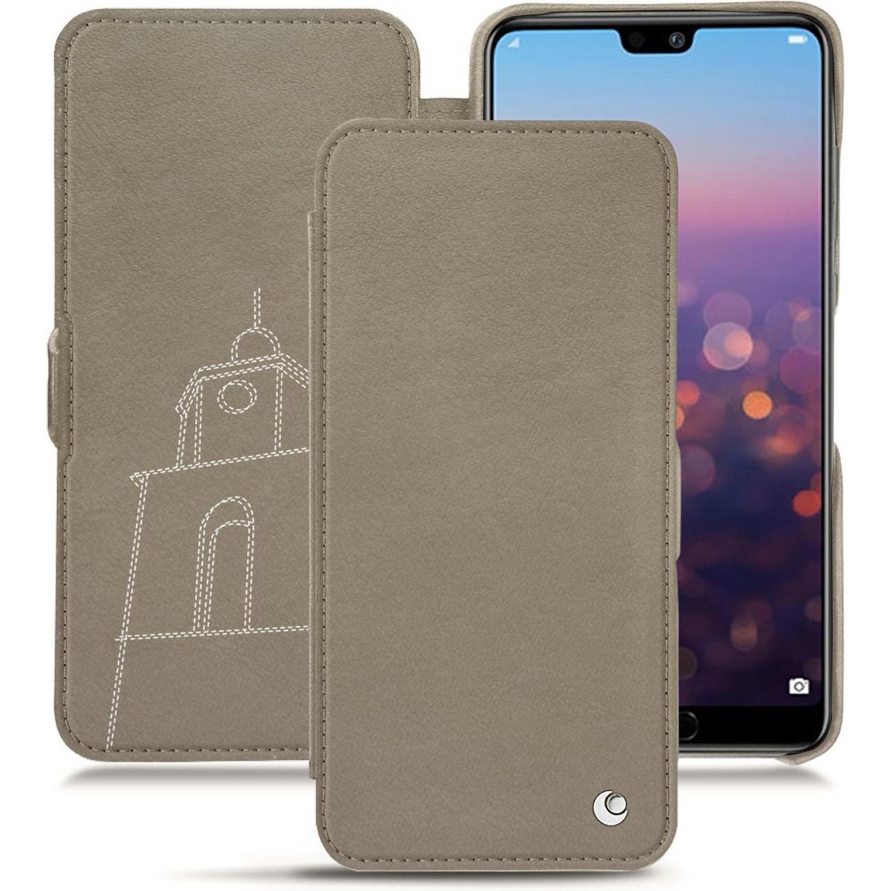 Noreve Lederschutzhülle horizontal (Huawei P20 Pro), Smartphone Hülle, Beige