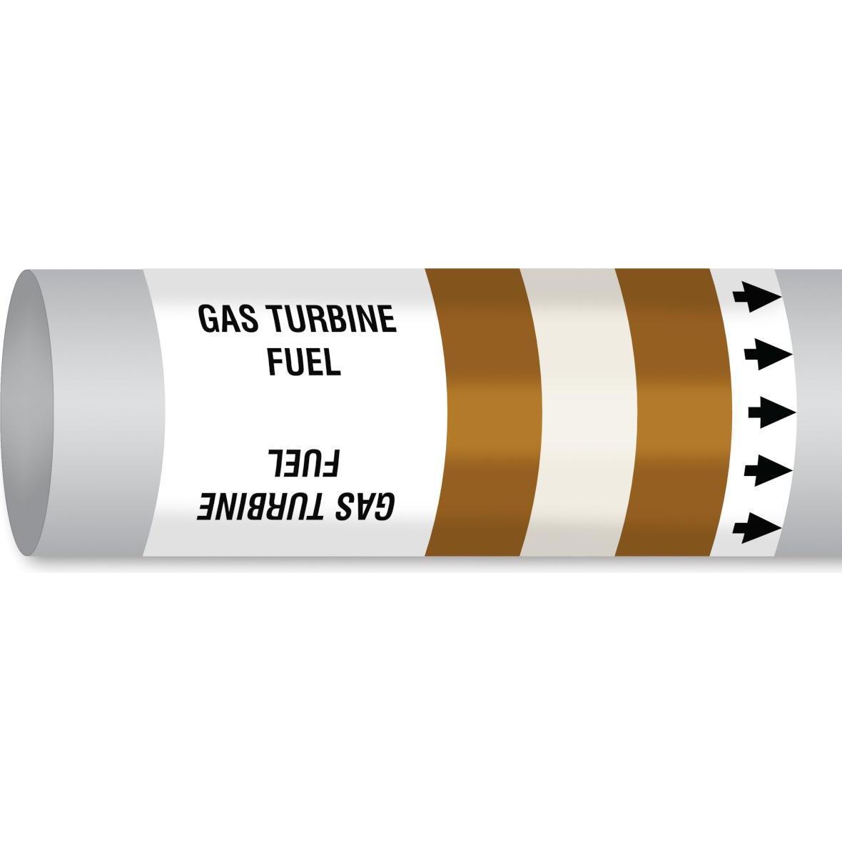 Brady B-7541, ISO 14726 IMO Rohrmarkierer - Kraftstoff für Gasturbinen, Polyester, Braun/Weiss/Brau (310784)