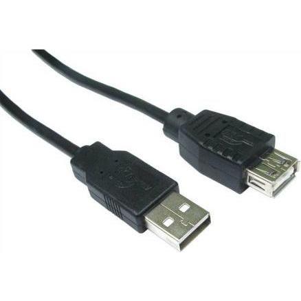 Thumbnail - Cables Direct CDL 1MTR USB 2.0 A M - A F BLACK (1 m, USB 2.0), USB Kabel