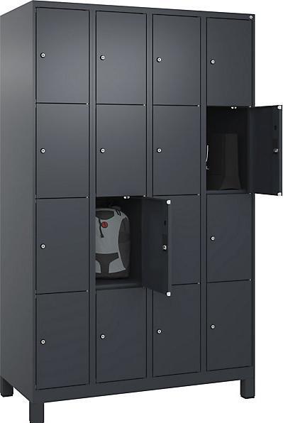 Actual product image kaiserkraft 4-compartment locker Evolo PLUS (120 x 50 x 195 cm)
