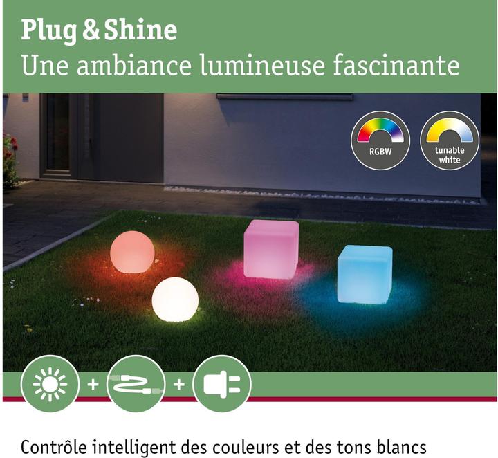 Image du produit Paulmann Plug & Shine Globe d'extérieur (180 lm, IP65)