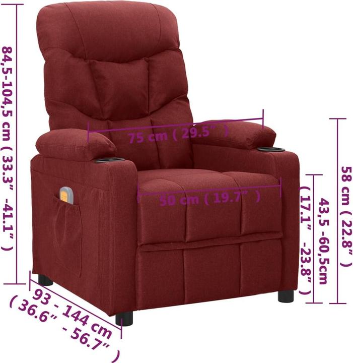 Image du produit vidaXL Elektrischer Massagesessel