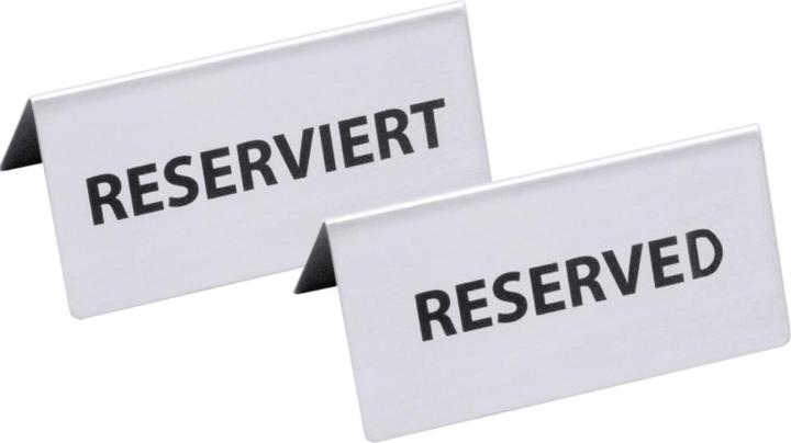 Contacto Tischschild RESERVIERT, Breite, Höhe