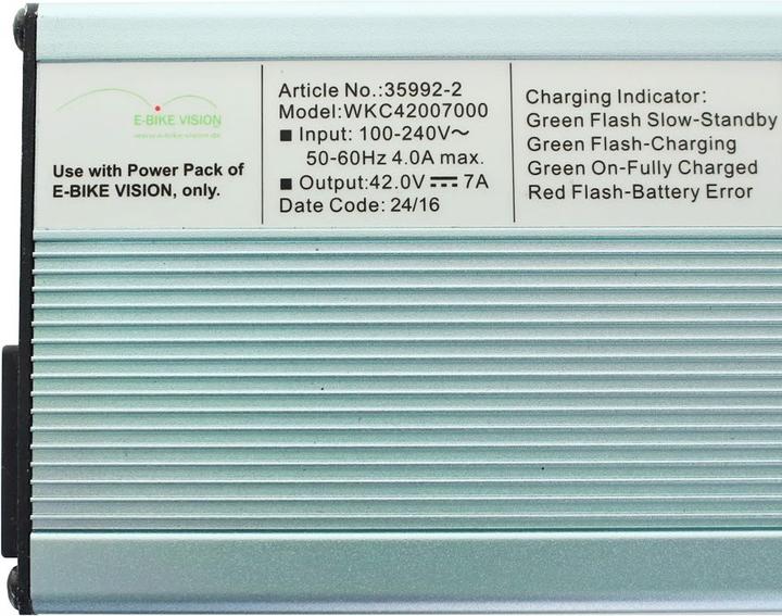 Actual product image E-Bike-Vision Charger Yamaha PW-X and PW Series SE, TE (E-bike charger)