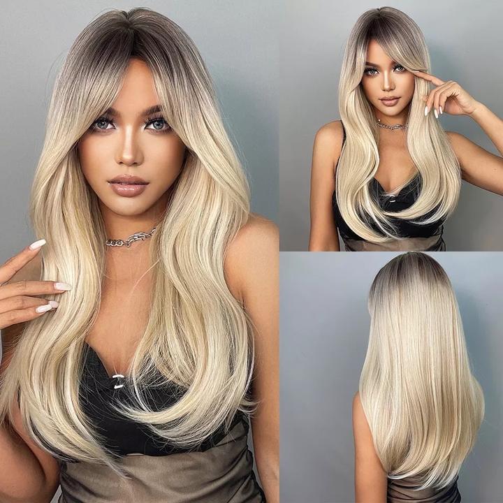 Image du produit Noya Kunsthaar Perücke Synthetic Wig - Blond / Braun 60cm (Marron, Blond, 22 cm)