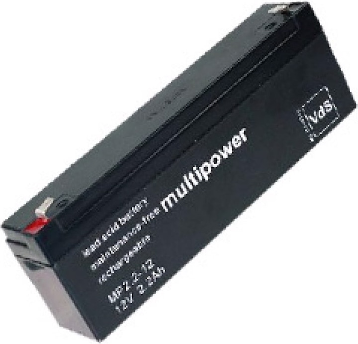 Actual product image Multipower Battery MP2.2-12 Lead acid battery, 4.8mm Faston connector MP2.2-12 (12 V, 2.20 Ah)
