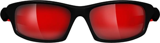 Produktbild AZR mehrschichtige kinder-sportbrille bildschirm sand (Black matt-red, Rot)