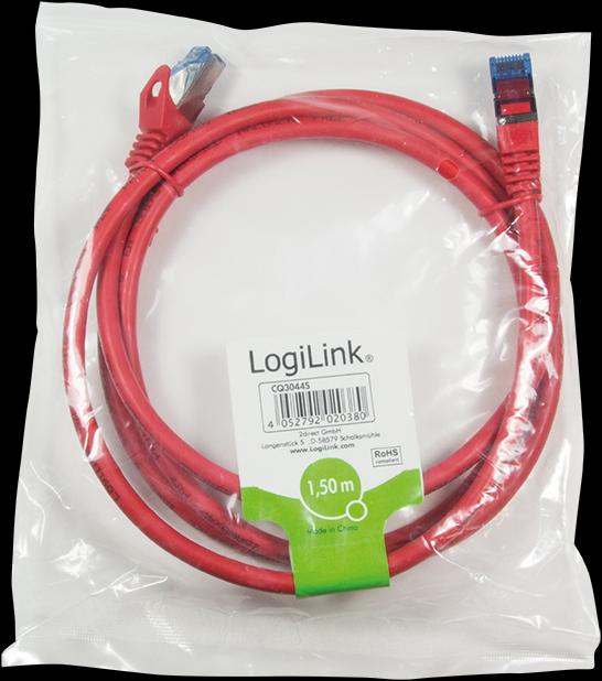 Produktbild LogiLink Netzwerkkabel (S/FTP, CAT6a, 1.50 m)