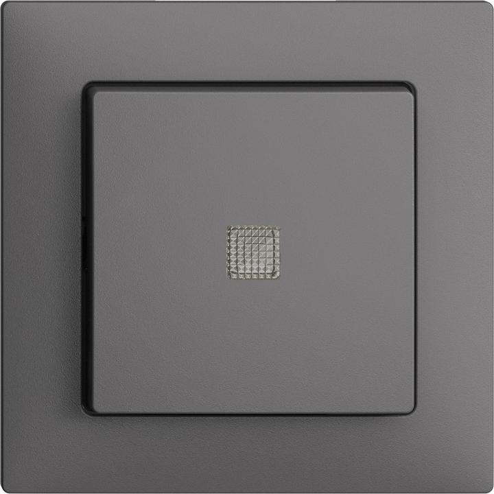 Actual product image Feller Cover set switch/button, bel. dark gray