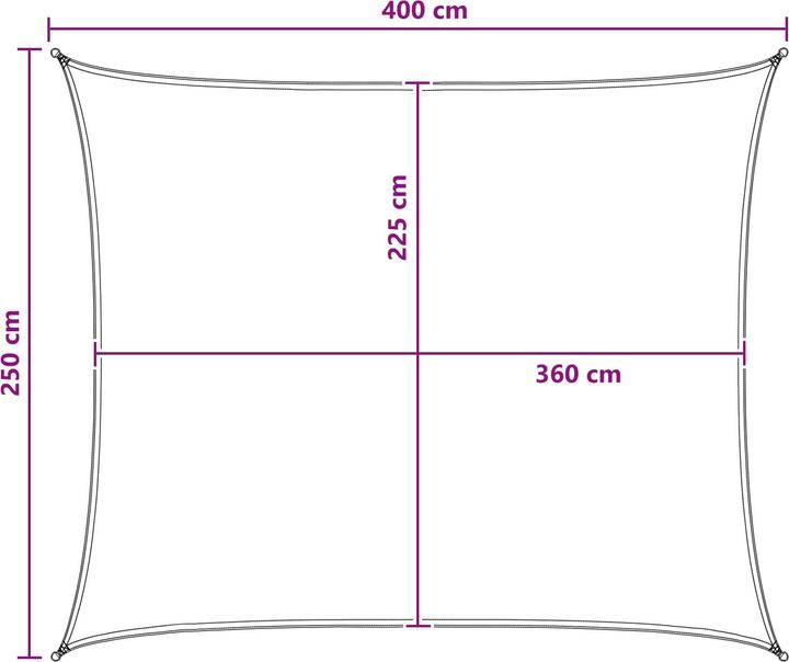 Produktbild vidaXL Sonnensegel (250 x 400 cm)