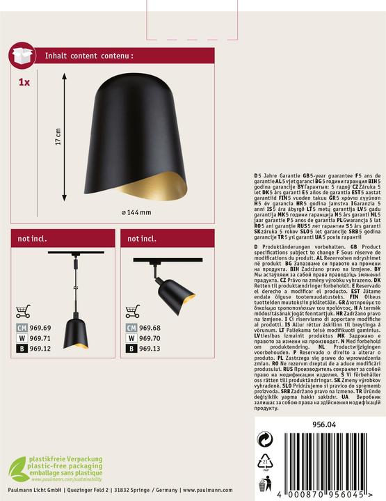 Image du produit Paulmann URail Abat-jour Alvaro